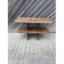 Waschtisch, Altholz-Stil, Stecksystem, mit Beinen und Handtuchablage, 90 cm hoch, 100 cm breit